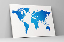 Obraz Mapa sveta modrá 1521